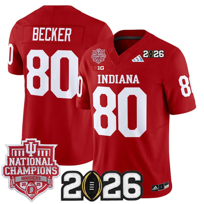 Men's Indiana Hoosiers 2025 National Champions & 2026 CFP Final Patch Vapor Limited Jersey - All Stitched