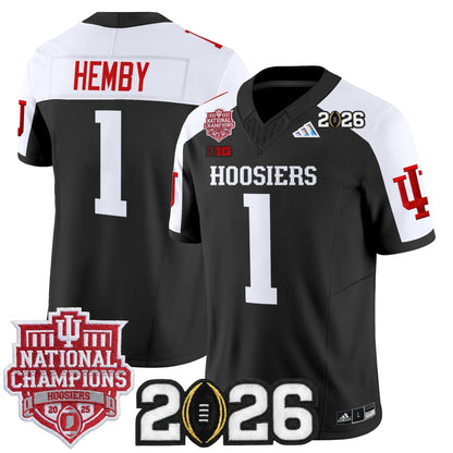 Men's Indiana Hoosiers 2025 National Champions & 2026 CFP Final Patch Vapor Limited Jersey - All Stitched