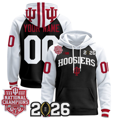 Indiana Hoosiers 2025 National Champions & 2026 CFP Final Patch Premium Custom Pullover Hoodie - All Stitched
