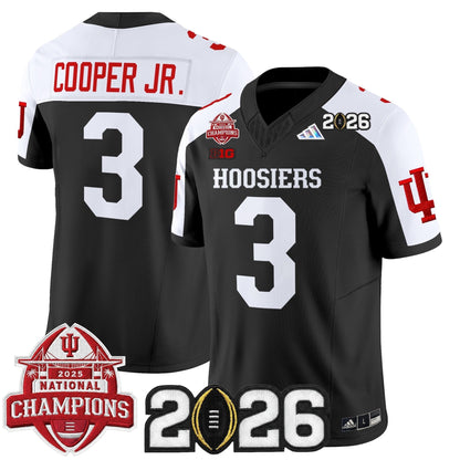 Men's Indiana Hoosiers 2025 National Champions & 2026 CFP Final Patch Vapor Limited Jersey V2 - All Stitched