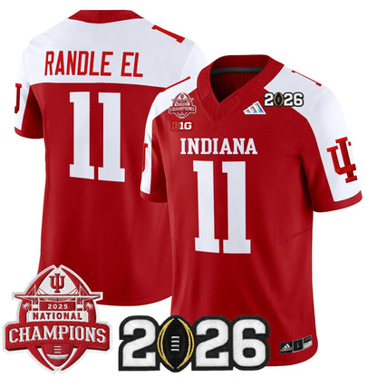 Men's Indiana Hoosiers 2025 National Champions & 2026 CFP Final Patch Vapor Limited Jersey V2 - All Stitched
