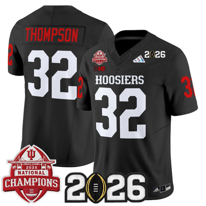 Men's Indiana Hoosiers 2025 National Champions & 2026 CFP Final Patch Vapor Limited Jersey V2 - All Stitched