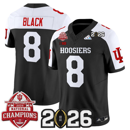 Men's Indiana Hoosiers 2025 National Champions & 2026 CFP Final Patch Vapor Limited Jersey V2 - All Stitched