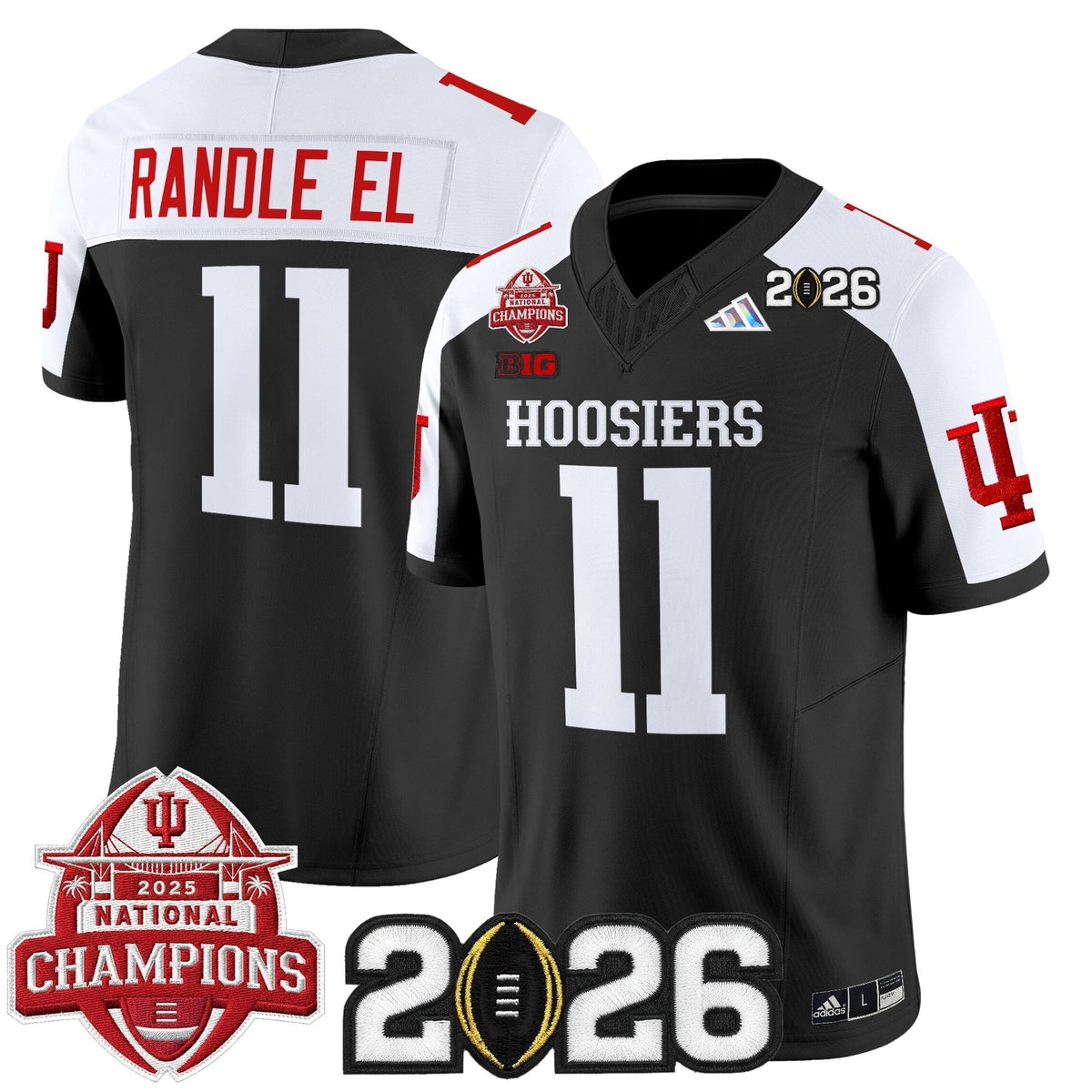 Men's Indiana Hoosiers 2025 National Champions & 2026 CFP Final Patch Vapor Limited Jersey V2 - All Stitched