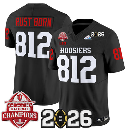 Men's Indiana Hoosiers 2025 National Champions & 2026 CFP Final Patch Vapor Limited Jersey V2 - All Stitched