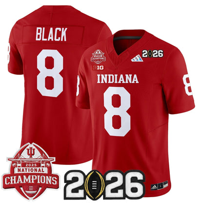Men's Indiana Hoosiers 2025 National Champions & 2026 CFP Final Patch Vapor Limited Jersey V2 - All Stitched