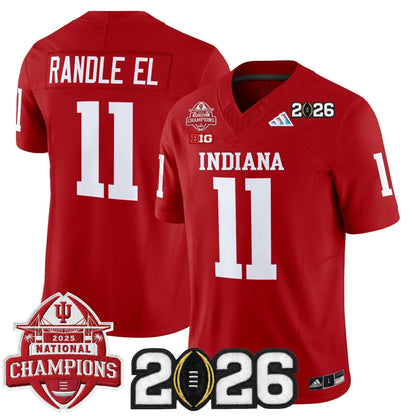 Men's Indiana Hoosiers 2025 National Champions & 2026 CFP Final Patch Vapor Limited Jersey V2 - All Stitched