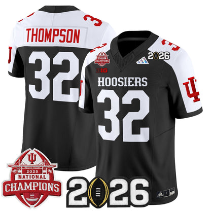Men's Indiana Hoosiers 2025 National Champions & 2026 CFP Final Patch Vapor Limited Jersey V2 - All Stitched
