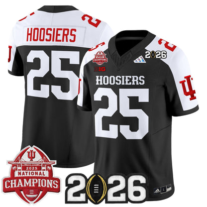Men's Indiana Hoosiers 2025 National Champions & 2026 CFP Final Patch Vapor Limited Jersey V2 - All Stitched