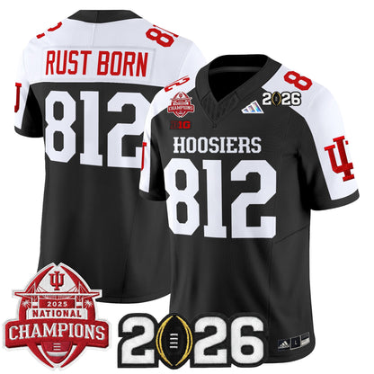 Men's Indiana Hoosiers 2025 National Champions & 2026 CFP Final Patch Vapor Limited Jersey V2 - All Stitched