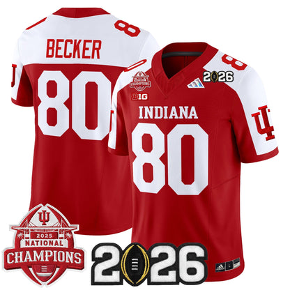 Men's Indiana Hoosiers 2025 National Champions & 2026 CFP Final Patch Vapor Limited Jersey V2 - All Stitched