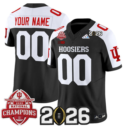Indiana Hoosiers 2025 National Champions & 2026 CFP Final Patch Vapor Limited Custom Jersey V2 - All Stitched