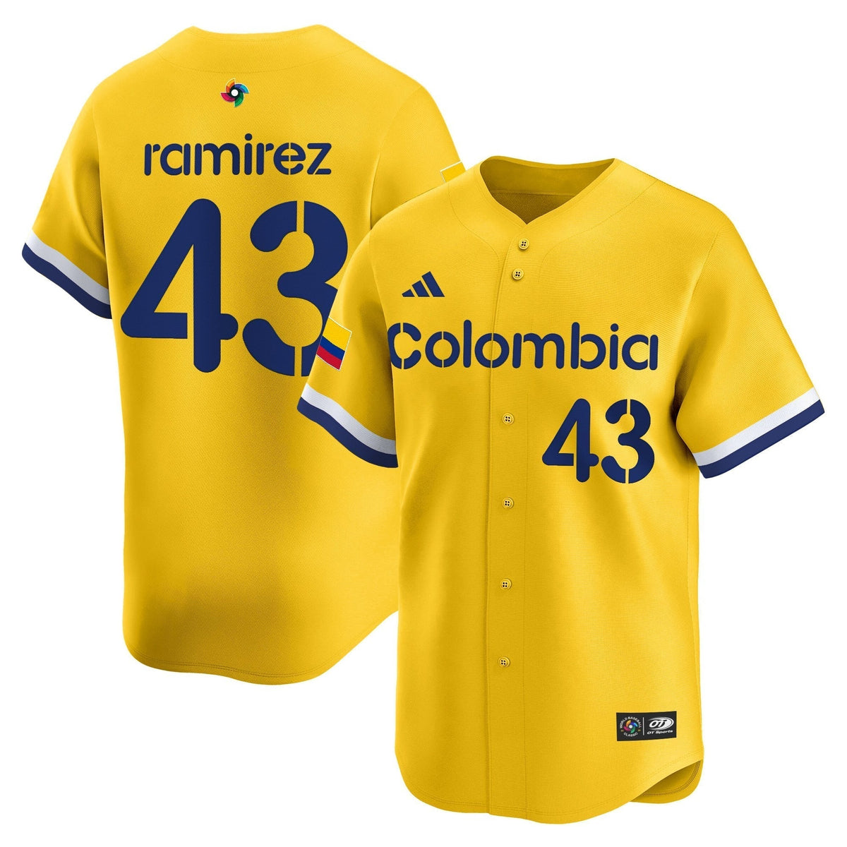 Men's Team Colombia 2026 World Baseball Classic Vapor Premier Jersey - All Stitched