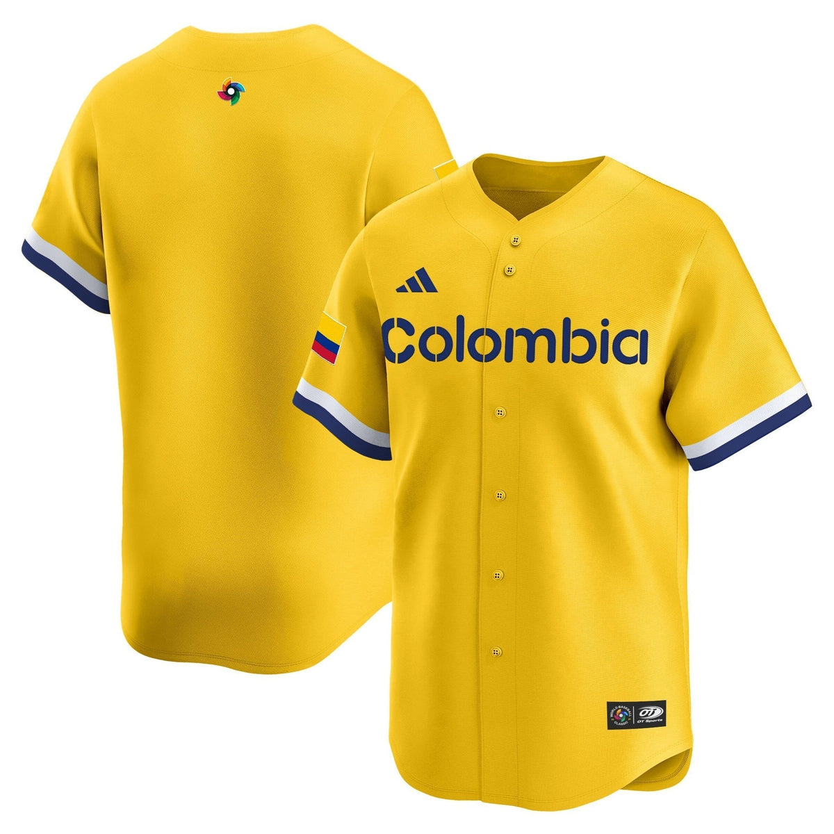 Men's Team Colombia 2026 World Baseball Classic Vapor Premier Jersey - All Stitched