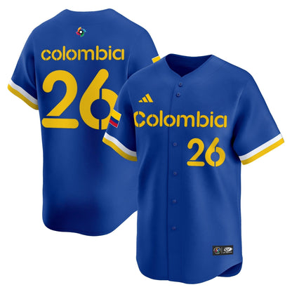 Men's Team Colombia 2026 World Baseball Classic Vapor Premier Jersey - All Stitched