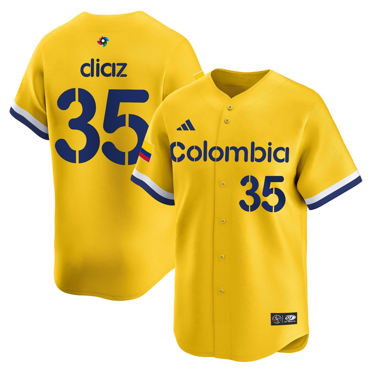 Men's Team Colombia 2026 World Baseball Classic Vapor Premier Jersey - All Stitched