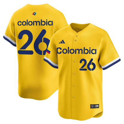 Men's Team Colombia 2026 World Baseball Classic Vapor Premier Jersey - All Stitched