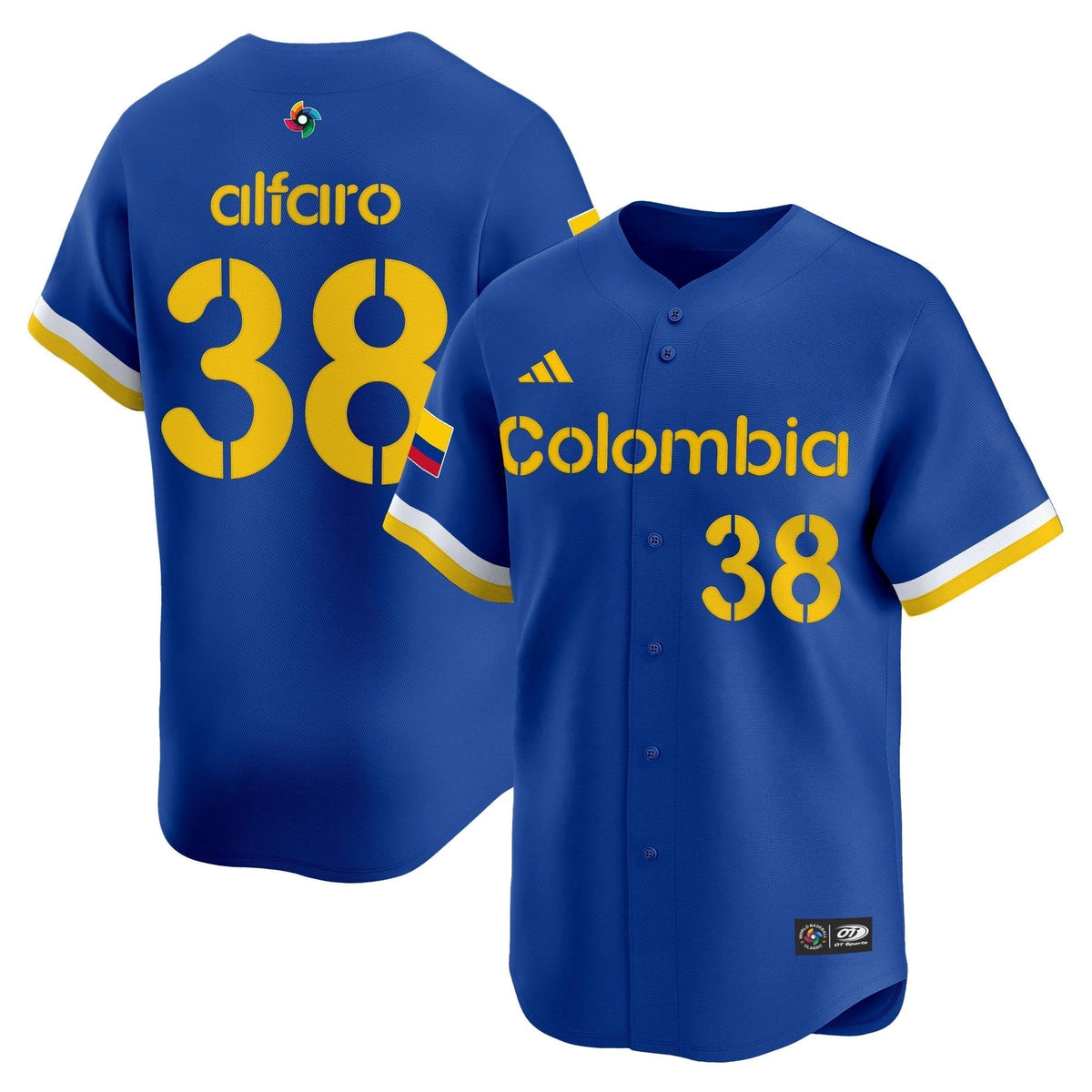 Men's Team Colombia 2026 World Baseball Classic Vapor Premier Jersey - All Stitched