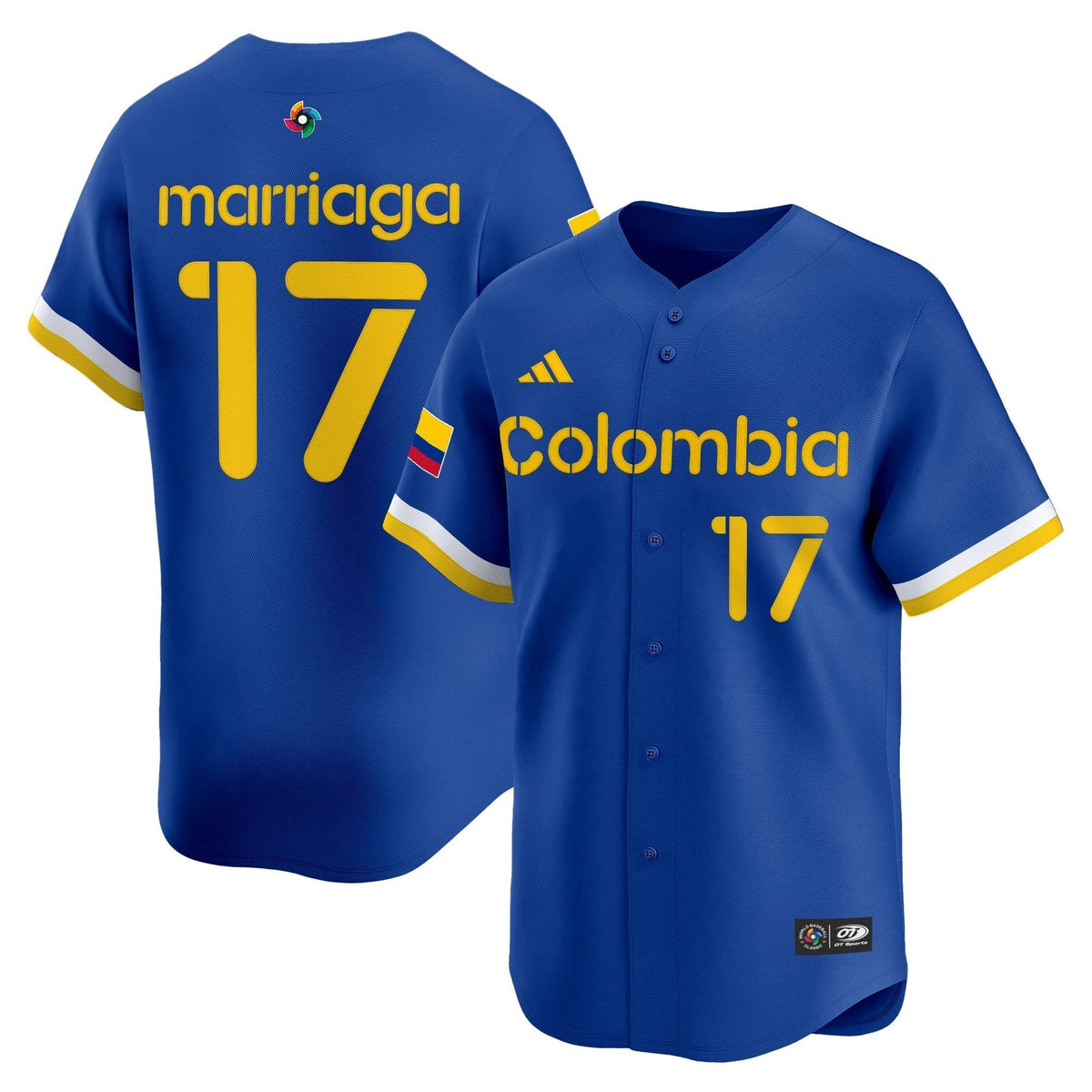 Men's Team Colombia 2026 World Baseball Classic Vapor Premier Jersey - All Stitched