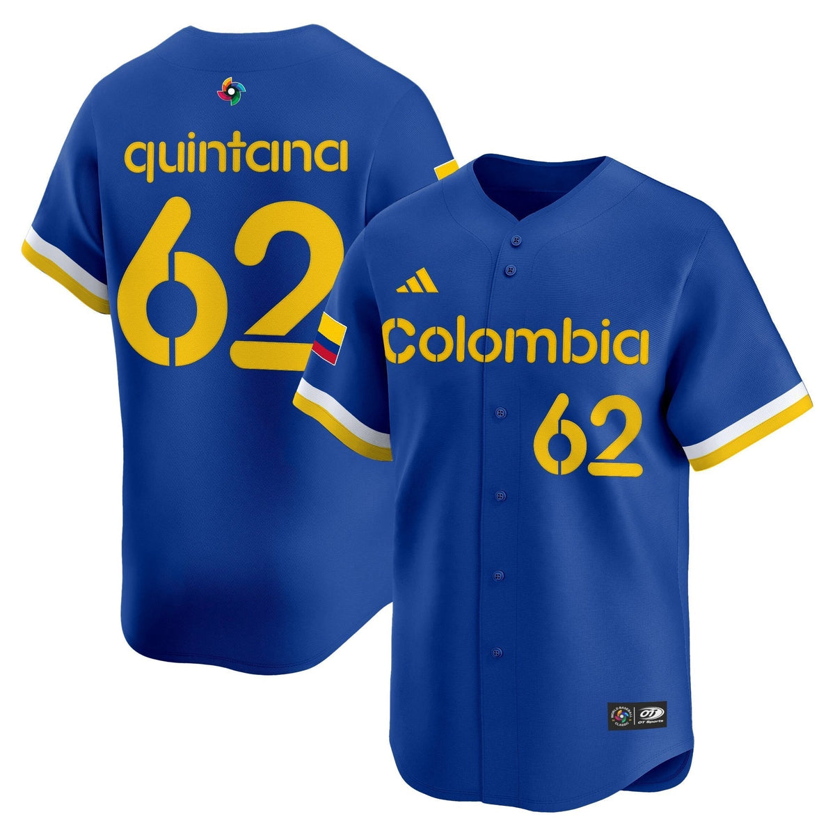 Men's Team Colombia 2026 World Baseball Classic Vapor Premier Jersey - All Stitched