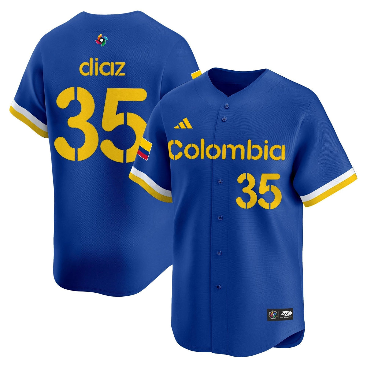 Men's Team Colombia 2026 World Baseball Classic Vapor Premier Jersey - All Stitched