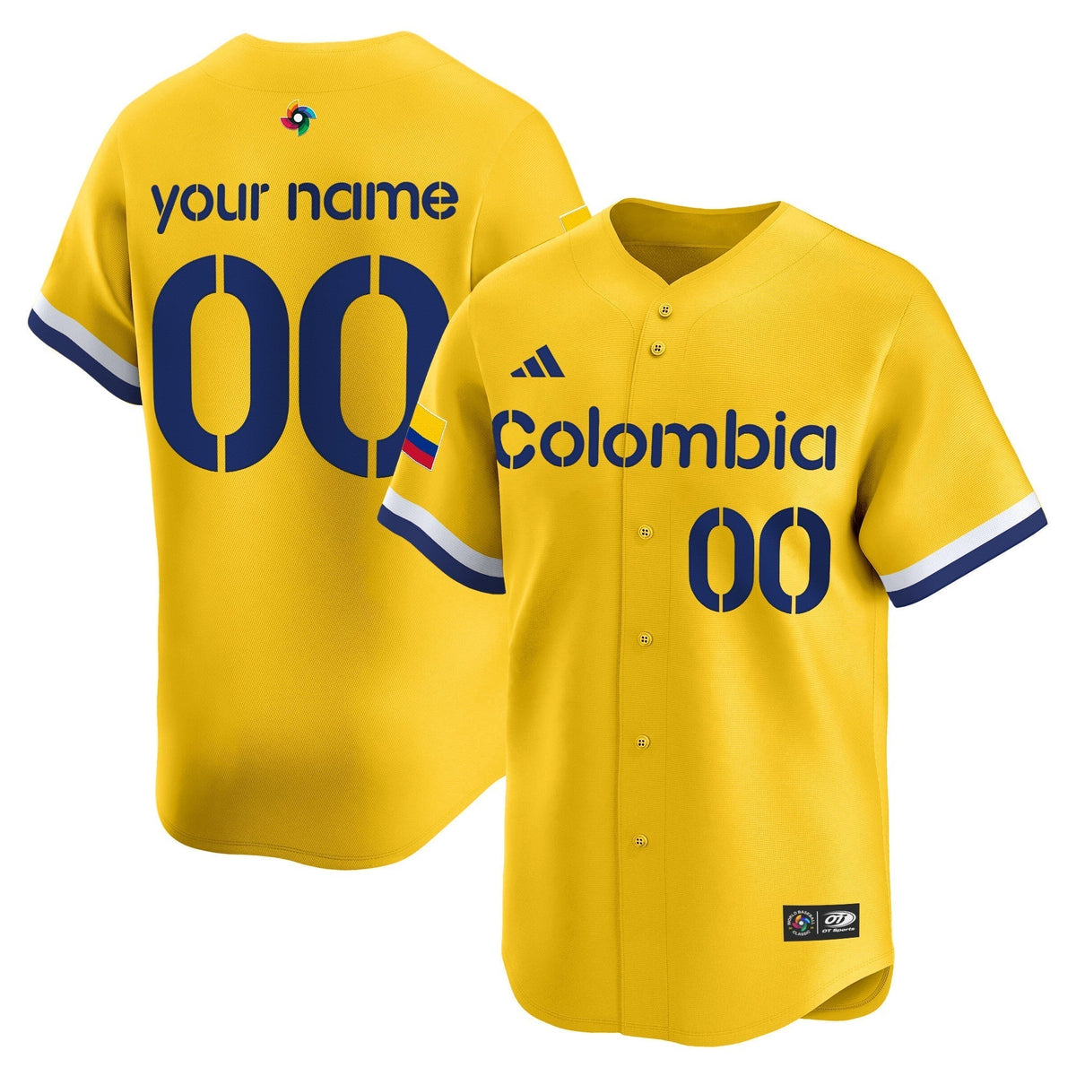 Team Colombia 2026 World Baseball Classic Vapor Premier Custom Jersey - All Stitched
