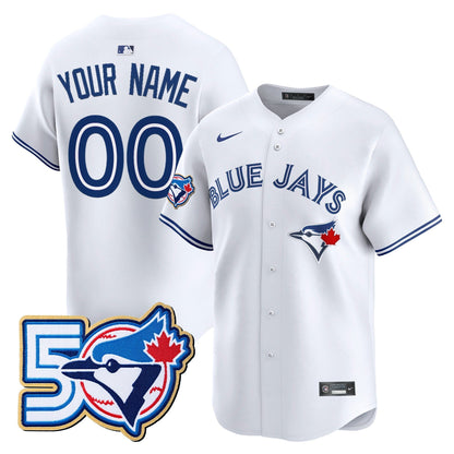Toronto Blue Jays 50 Seasons Patch Vapor Premier Limited Custom Jersey - All Stitched