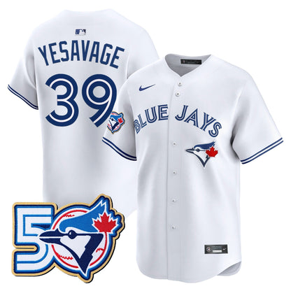 Men's Toronto Blue Jays 50 Seasons Patch Vapor Premier Limited Jersey - All Stitched
