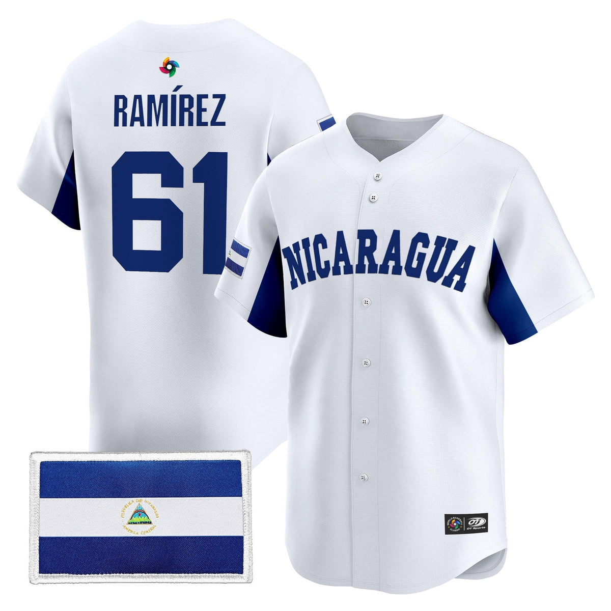 Men's Team Nicaragua 2026 World Baseball Classic Vapor Premier Jersey - All Stitched