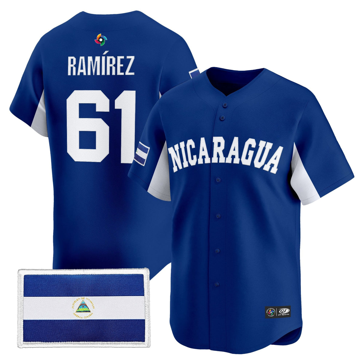 Men's Team Nicaragua 2026 World Baseball Classic Vapor Premier Jersey - All Stitched