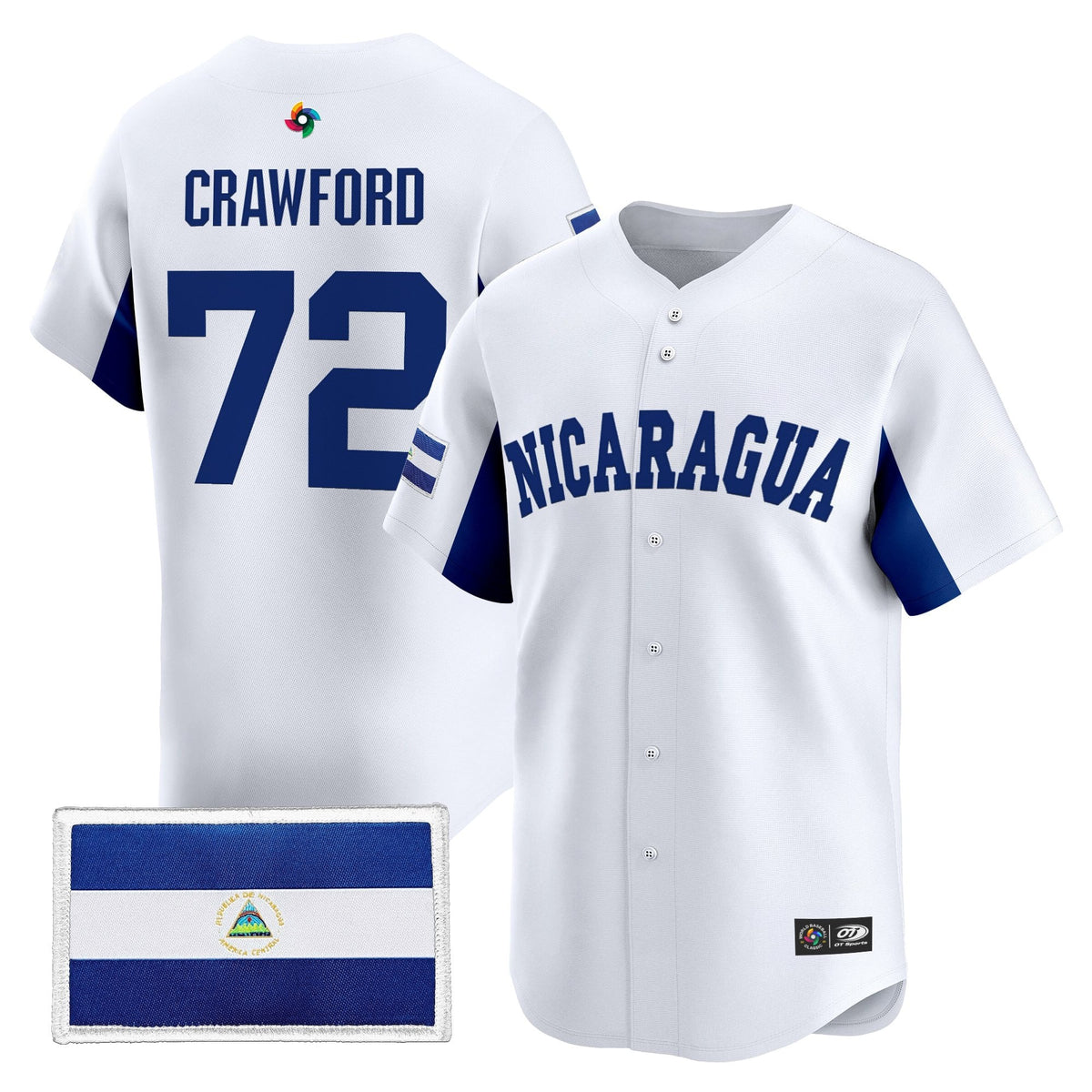 Men's Team Nicaragua 2026 World Baseball Classic Vapor Premier Jersey - All Stitched