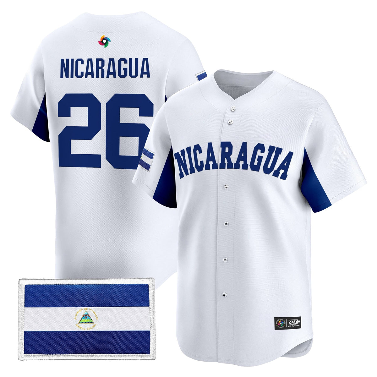 Men's Team Nicaragua 2026 World Baseball Classic Vapor Premier Jersey - All Stitched