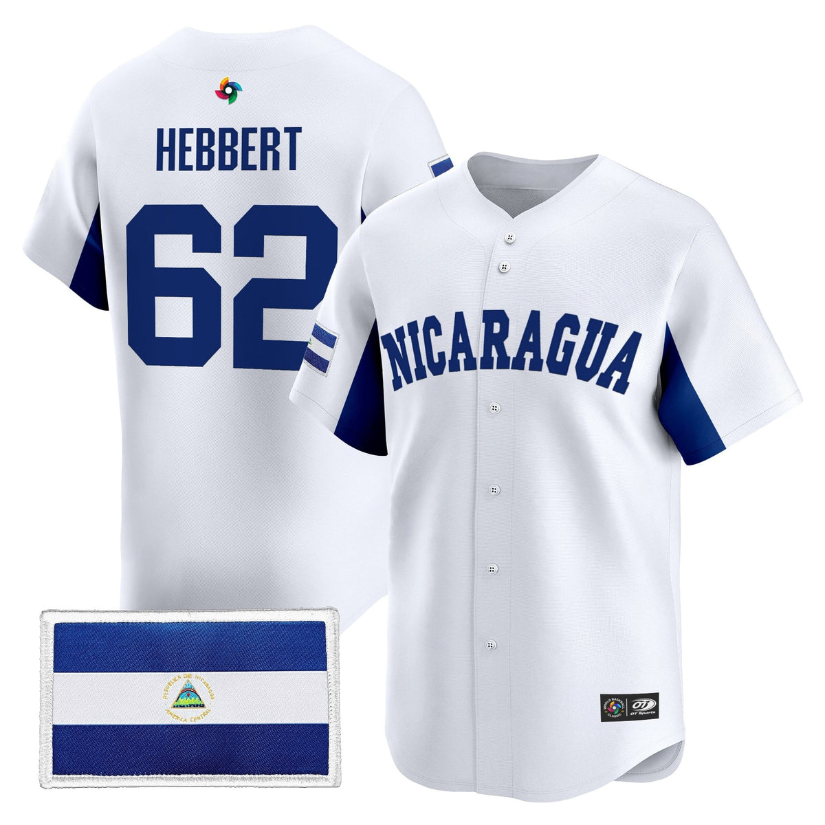 Men's Team Nicaragua 2026 World Baseball Classic Vapor Premier Jersey - All Stitched