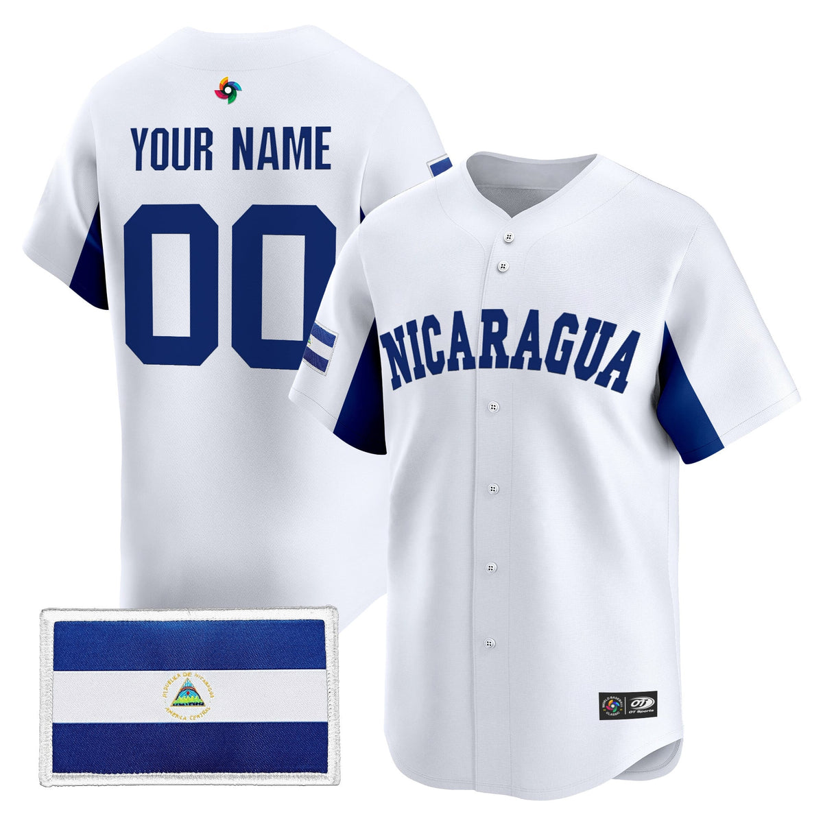 Team Nicaragua 2026 World Baseball Classic Vapor Premier Custom Jersey - All Stitched
