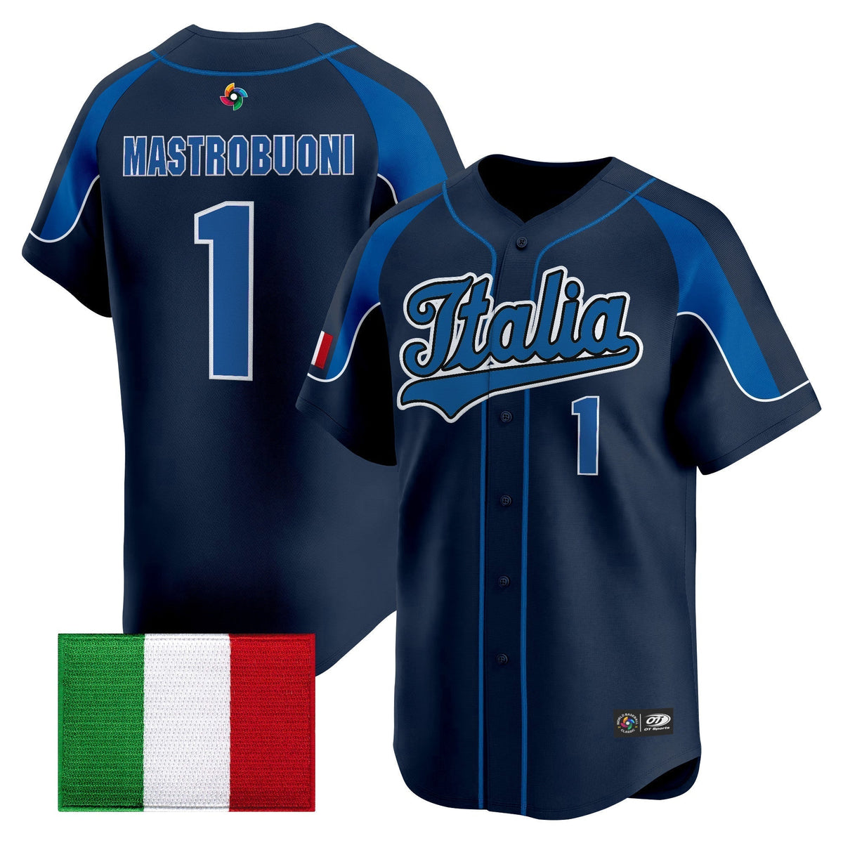 Men's Team Italy 2026 World Baseball Classic Vapor Premier Jersey - All Stitched