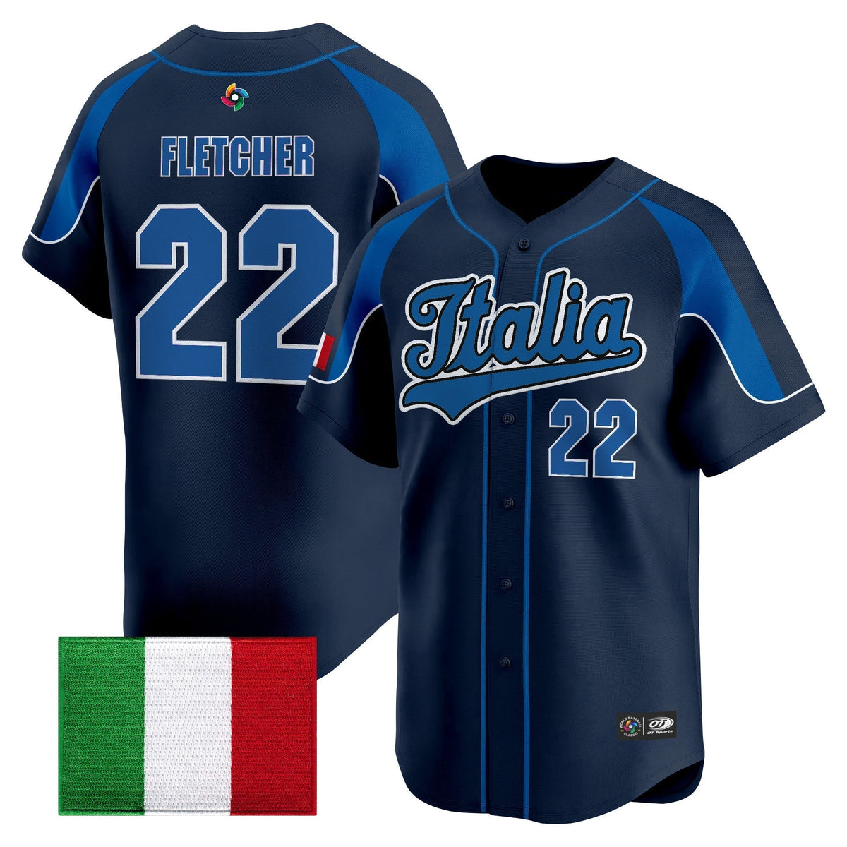 Men's Team Italy 2026 World Baseball Classic Vapor Premier Jersey - All Stitched