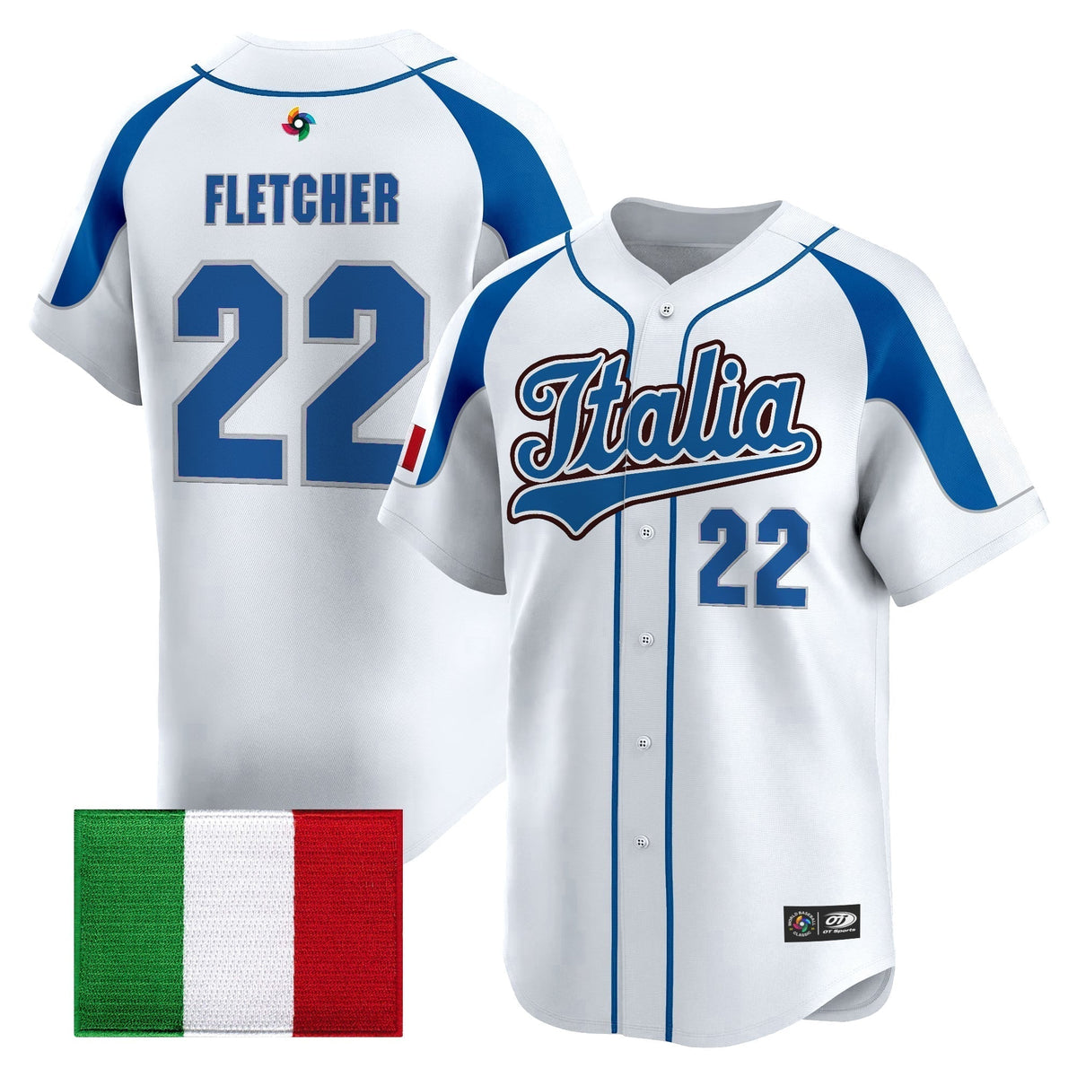 Men's Team Italy 2026 World Baseball Classic Vapor Premier Jersey - All Stitched