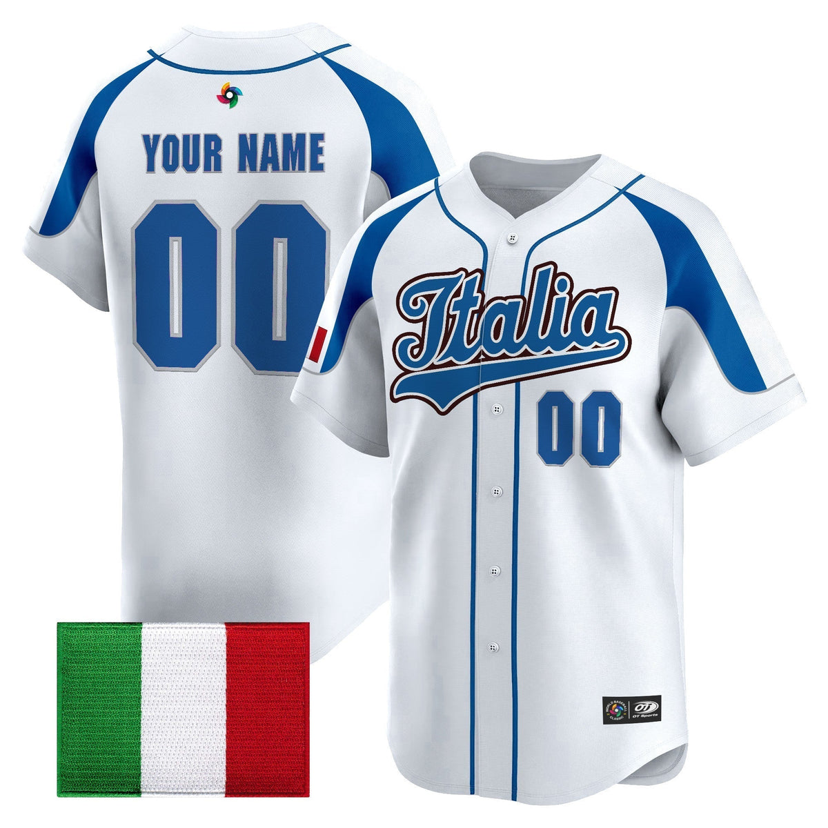 Team Italy 2026 World Baseball Classic Vapor Premier Custom Jersey - All Stitched