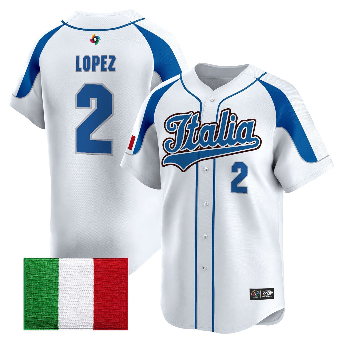 Men's Team Italy 2026 World Baseball Classic Vapor Premier Jersey - All Stitched