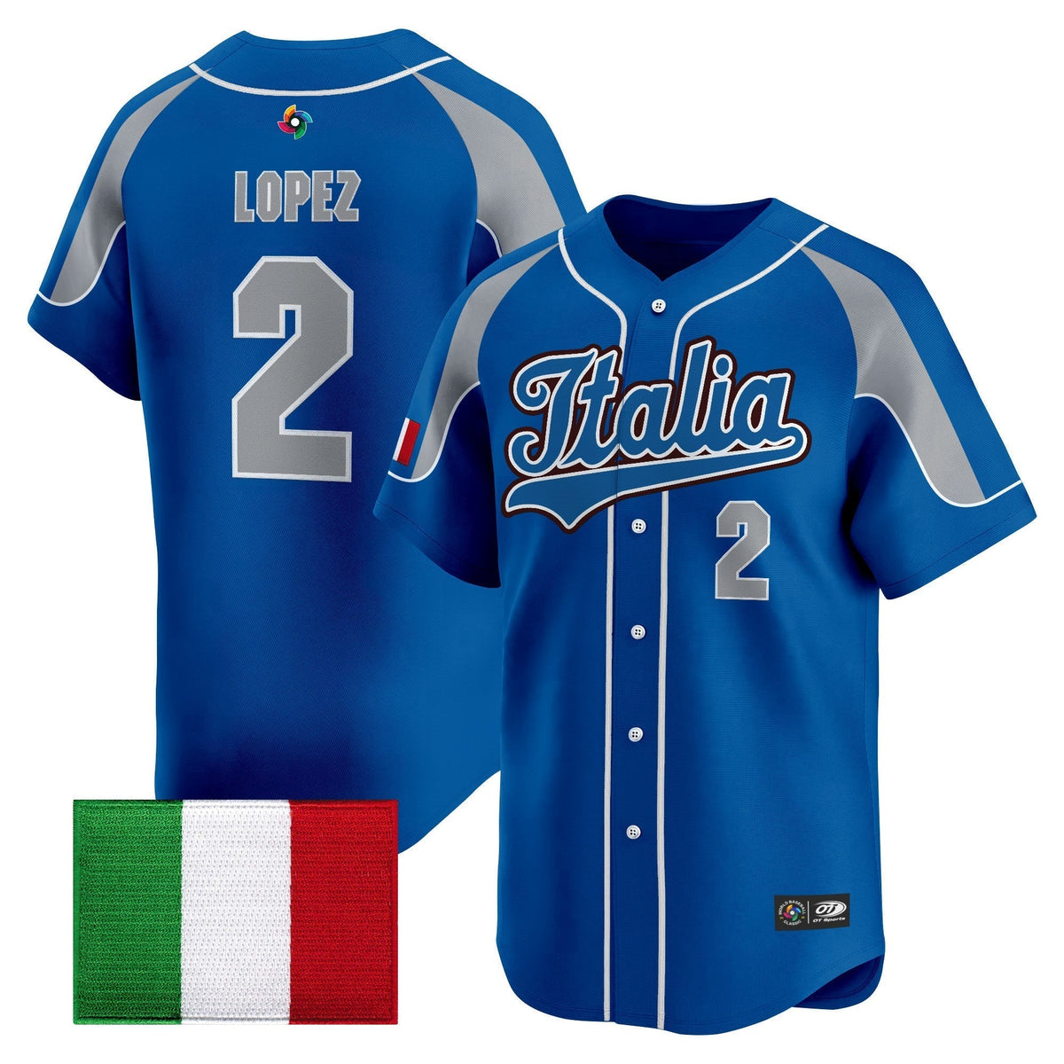 Men's Team Italy 2026 World Baseball Classic Vapor Premier Jersey - All Stitched