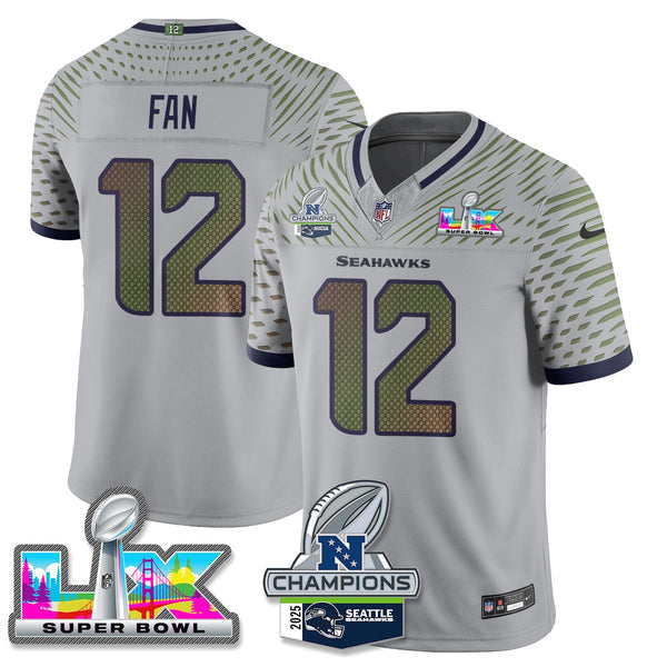 SEA 2025 Vapor Limited Jersey - NFC Champions Limited Patch - Stitched n10