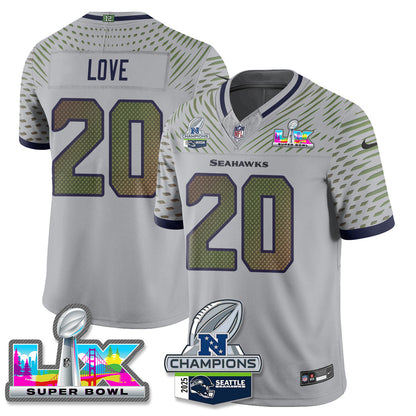 SEA 2025 NFC Champions Vapor Limited Jersey V2 - All Stitched