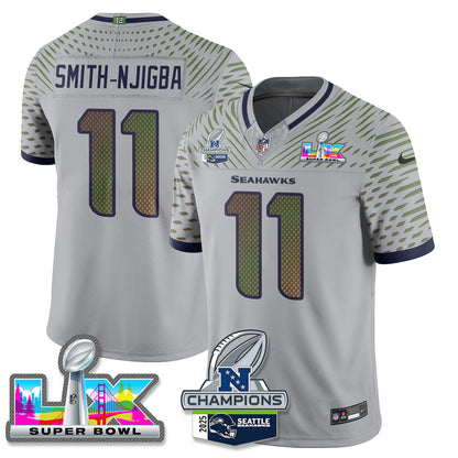 SEA 2025 NFC Champions Vapor Limited Jersey V2 - All Stitched