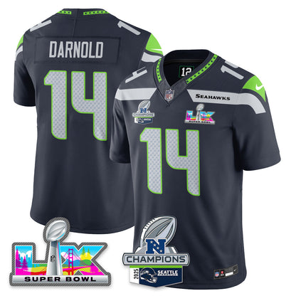 SEA 2025 NFC Champions Vapor Limited Jersey V2 - All Stitched