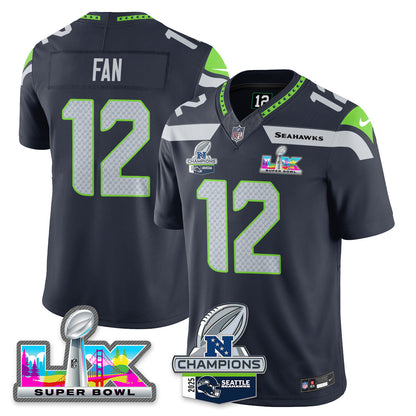 SEA 2025 NFC Champions Vapor Limited Jersey V2 - All Stitched