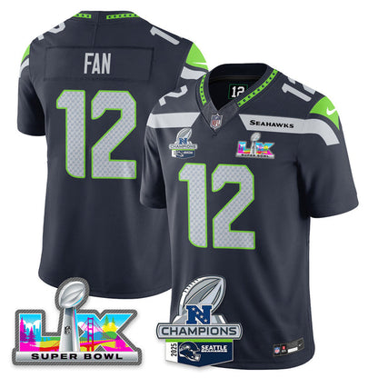 SEA 2025 Vapor Limited Jersey - NFC Champions Limited Patch - Stitched n10