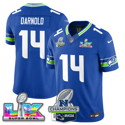 SEA 2025 NFC Champions Vapor Limited Jersey V2 - All Stitched