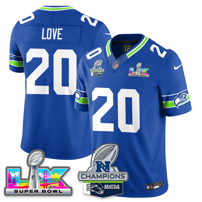SEA 2025 NFC Champions Vapor Limited Jersey V2 - All Stitched