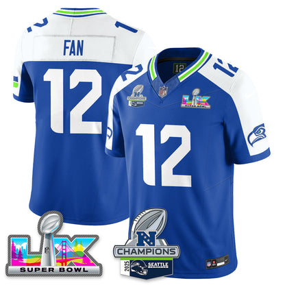 SEA 2025 NFC Champions Vapor Limited Jersey V2 - All Stitched