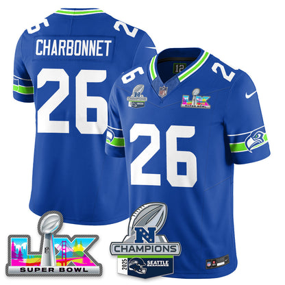SEA 2025 NFC Champions Vapor Limited Jersey V2 - All Stitched